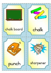 English Worksheet: At school - flashcards part 2