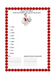 English Worksheet: Enjoy Your Meal