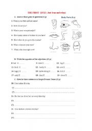 English worksheet: S. present quiz