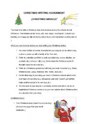 Christmas writing assignment