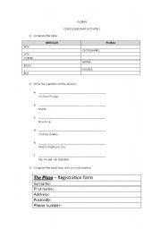 English Worksheet: Revision adapt. Global Beginner