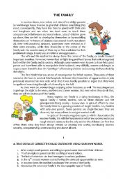 English Worksheet: test- The Family - how it has changed (2 pages)