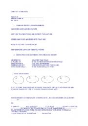 English worksheet: Comparing animals or people 