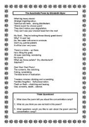 English worksheet: Auschwitz poem by Elizabeth Wyse