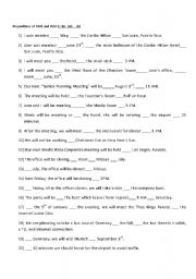 English Worksheet: Prepositions: IN-On-AT
