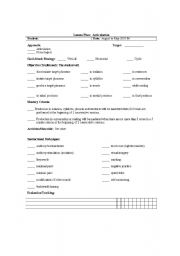 English worksheet: Articulation Lesson Plan