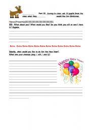 English Worksheet: What would they like for Christmas? PART 2