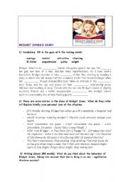English Worksheet: BRIDGET JONESS DIARY
