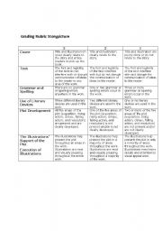 English worksheet: Story and Drawing Rubic