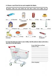 English Worksheet: containers