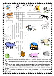 English Worksheet: ANIMALS