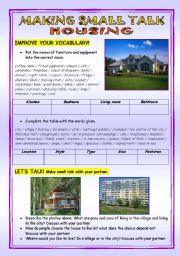 English Worksheet: HOUSING - speaking practice