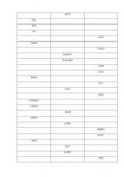 English Worksheet: Irregular verbs
