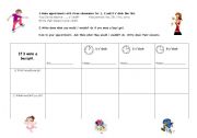 English worksheet: If I were a boy -  appointment activity