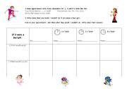 English Worksheet: If I were a boy -  appointment activity