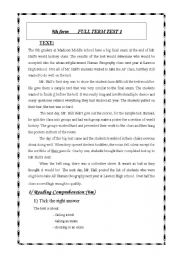 English Worksheet: 9th form full term test  n 1