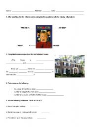 English Worksheet: DVD Worksheet - Home Alone