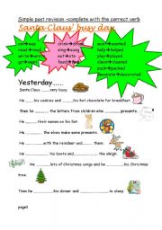 English Worksheet: Practice using simple past