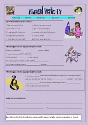 English Worksheet: Phrasal verbs 17