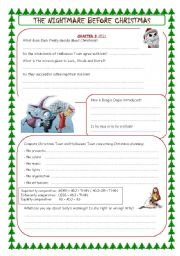 English Worksheet: the nightmare before christmas (chapter 3)