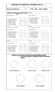 English Worksheet: Household chores