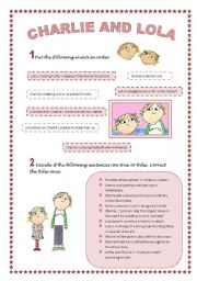 English Worksheet: Charlie and Lola