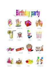 English Worksheet: Birthday handout