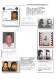 English Worksheet: Scandalous! Celebs arrested!