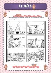 English Worksheet: Writing: Comics1 (Editable)