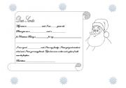 English Worksheet: letter to santa