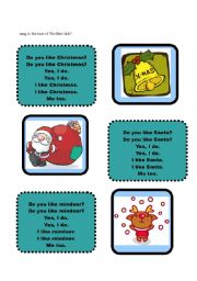 English Worksheet: easy christmas song