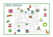 English Worksheet: Christmas crossword