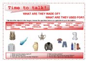 Time to talk (9): What are they made of?