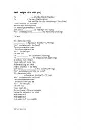 English Worksheet: Im with you