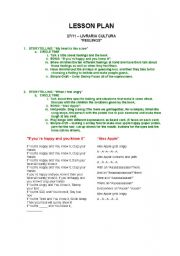 English worksheet: FEELINGS LESSON PLAN