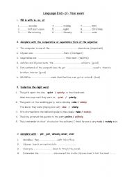 English worksheet: Term test