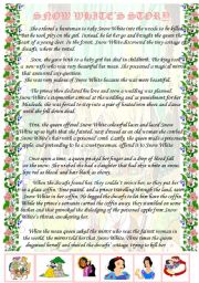English Worksheet: Snow Whites story