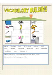 English Worksheet: vocabulory