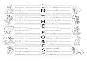 English worksheet: In the Forest