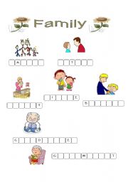 English Worksheet: family 