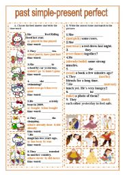 English Worksheet: past simple-present perfect