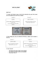 English Worksheet: Detective