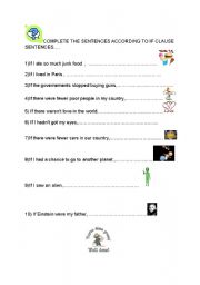 English worksheet: IF CONDITIONALS TYPE2