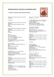 English worksheet: OH SANTA by Mariah Carey (Christmas song)