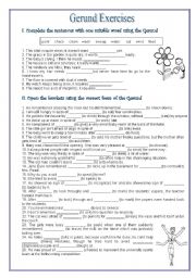 English Worksheet: Gerund exercises