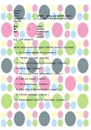 English Worksheet: Present Simple/Adverbs