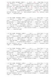 English Worksheet: Articles a/an/the