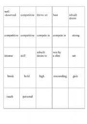 English worksheet: Sports-related collocations