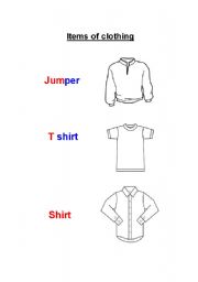 English worksheet: clothing vocabulary