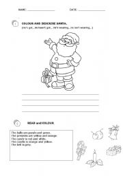 English Worksheet: Chirstmas homework